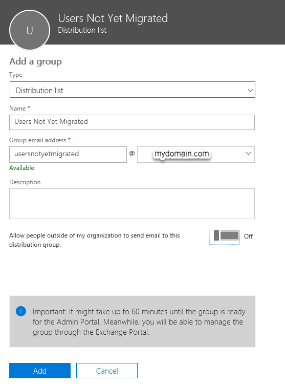 Centric consulting microsoft 365 migration users not yet migrated screenshot