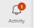 Microsoft Teams Activity icon, looks like a bell.