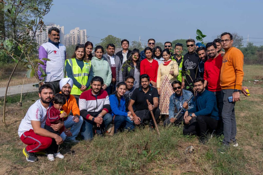 Centric's India practice planting trees with Green Harmony.