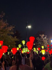 Lanterns at the Chicago Light the Night event.